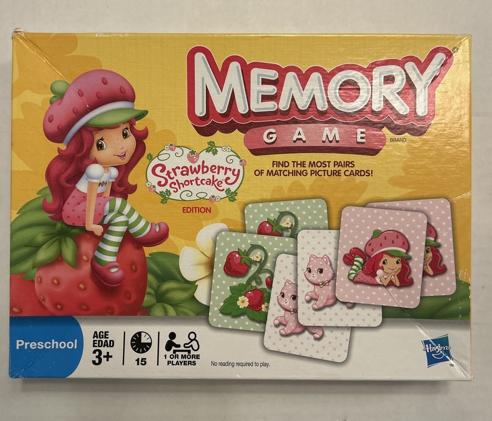 Strawberry Shortcake Edition Memory Matching Game – 2009 Hasbro Complete