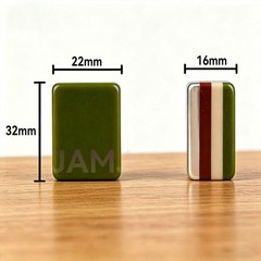 4-Layer Acrylic Mahjong Set 160Pcs Olive Green Chinese Carved American Mahjong