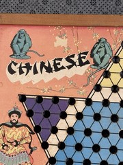 Vintage Whitman #5334 Chinese Checkers Game Board – 1944 – Wood Frame Lithograph