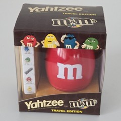 NEW – 2008 HASBRO Mars Red M&M YAHTZEE Travel Edition Game