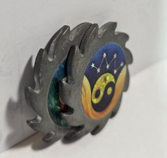 Vintage 1990’s Metal Saw Blade Spinner Pog Slammer Lot Of (2)!! Spins Fast!