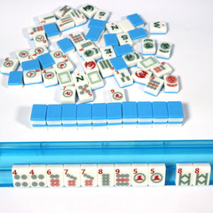 160 Pcs American Mahjong Tile Set | Elegant Vintage Luxury Style with Blue Back