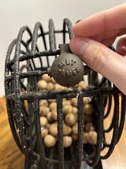 VTG Antique 1920s Met Games Co. Metal Bingo Ball Dispenser