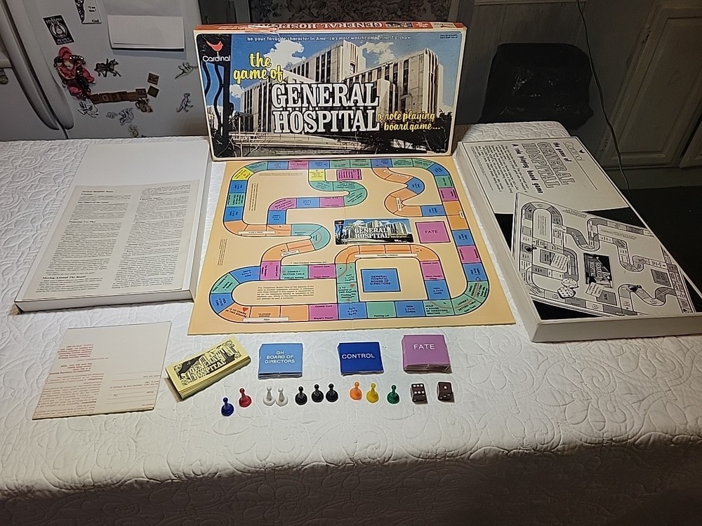 Cardinal General Hospital Role Playing Board Game Complete 2-10 Players Ages 8+