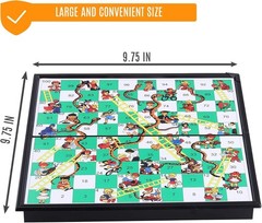 Folding Snakes & Ladders – Portable Magnetic Board Game for Kids 2-4 Players