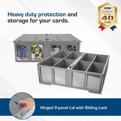 Card Storage Bin 2 Pack Gray Holds 3200 Cards Each BCW 1-CCB-3200 Collectible