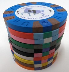 DA VINCI Unicorn Casino All Clay Poker Chip Collection of 10 chips