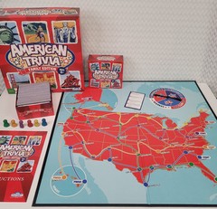 American Trivia Family Edition Board Game US History Geography Kids Adults 9+