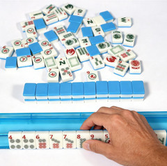 160 Pcs American Mahjong Tile Set | Elegant Vintage Luxury Style with Blue Back