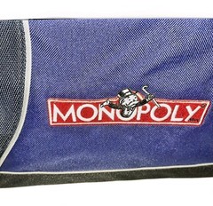 MONOPOLY Board Game Blue Canvas Bag With Shoulder Strap And Shoe Compartment