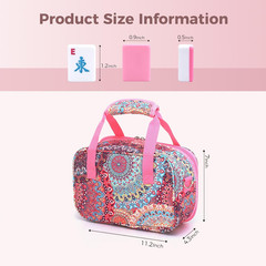American Mahjong Tile Set with Printed Handbag, 166 Premium Pink Tile and Access