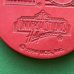 Vtg Red Metal POG Slammer Jaws 1994 McDonalds WPF Universal Studios Hollywood