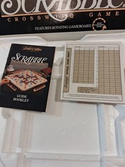 Milton Bradley 1989 #4034 Scrabble Deluxe Edition Game Turntable All 100 Tiles