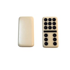 WE Games Double Nine Dominoes – Ivory Color Tiles, Club Size