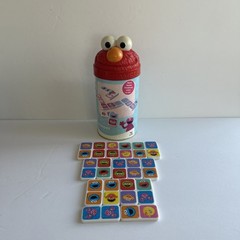 VTG Sesame Street ELMO Picture Dominoes In A Tube Matching Game 2007 & Numbers