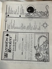 Wizards Realm (1981) Fantasy RPG By Mystic Swamp W/ Map & Character Sheet