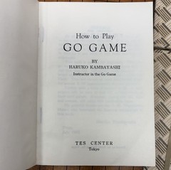 Vintage 1955 Haruko Kambayashi Go Board Game Rare Tes Center Edition Base Stones