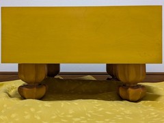 Vintage Goban Go Board Japanese Kaya with 4 legs Japan Igo 16.5cm thick