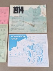1968 Avalon Hill: 1914 World War I Strategy Game Original Manual & Charts PARTS