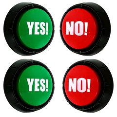 Cididu Set of 4 Yes No Button with Sound, Game Answer Button for Trivia Games…