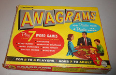 Vintage 1957 Transogram Anagrams Incomplete 82 tiles 2 racks