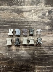 gogos crazy bones lot 10x WHITE GREY SILVER TRANSLUCENT