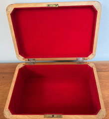 Game Storage Box, Inlaid Wood, 11 x 7.5 x 5.5