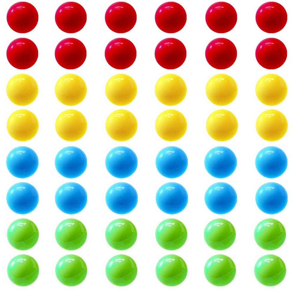 Hotusi 48Pcs Game Replacement Marbles Balls Compatible 13.5mm, Blue,green,red