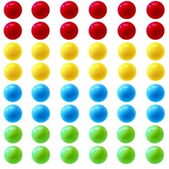 Hotusi 48Pcs Game Replacement Marbles Balls Compatible 13.5mm, Blue,green,red
