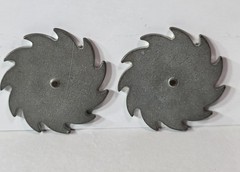 Vintage 1990’s Metal Saw Blade Spinner Pog Slammer Lot Of (2)!! Spins Fast!