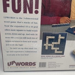 Milton Bradley Upwords 3D Word Game 1997 Expanded 10×10 Grid New Sealed 4312