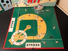 Vintage Milton Bradley Baseball Board Game PITCH AND HIT ca 1940s-1950s RARE