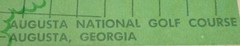 APBA Augusta National Golf Course #18M64 “The Masters” VG Cond Ultimate In Golf