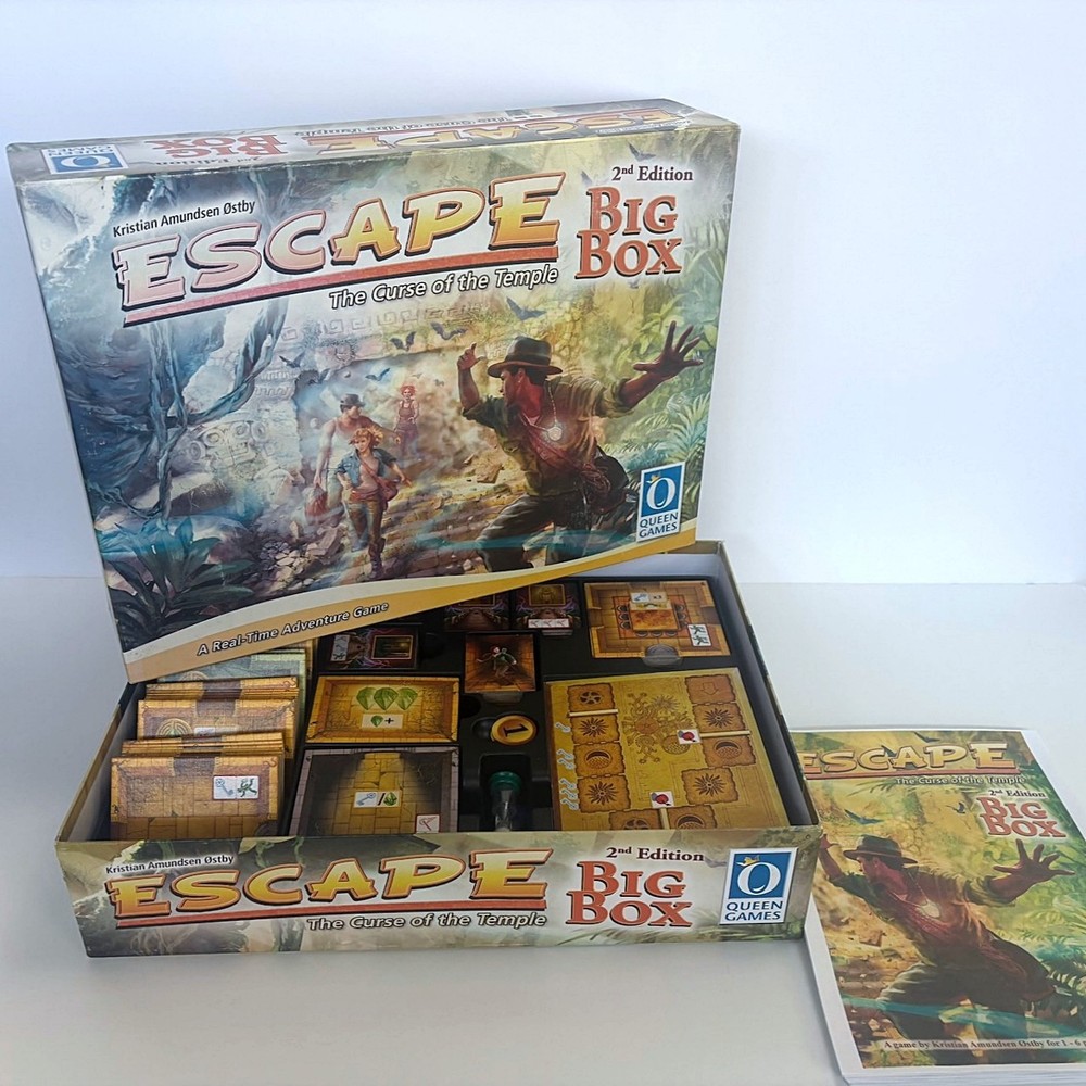 Escape – The Curse of the Temple 2nd Edition Board Game Big Box with 10 Queenies
