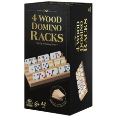 Spin Master Games, Wooden Domino Racks, Set of 4 Trays for Mexican Train Domi…