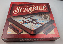 Vintage SCRABBLE deluxe turntable board game – Parker Brothers 2001 – COMPLETE