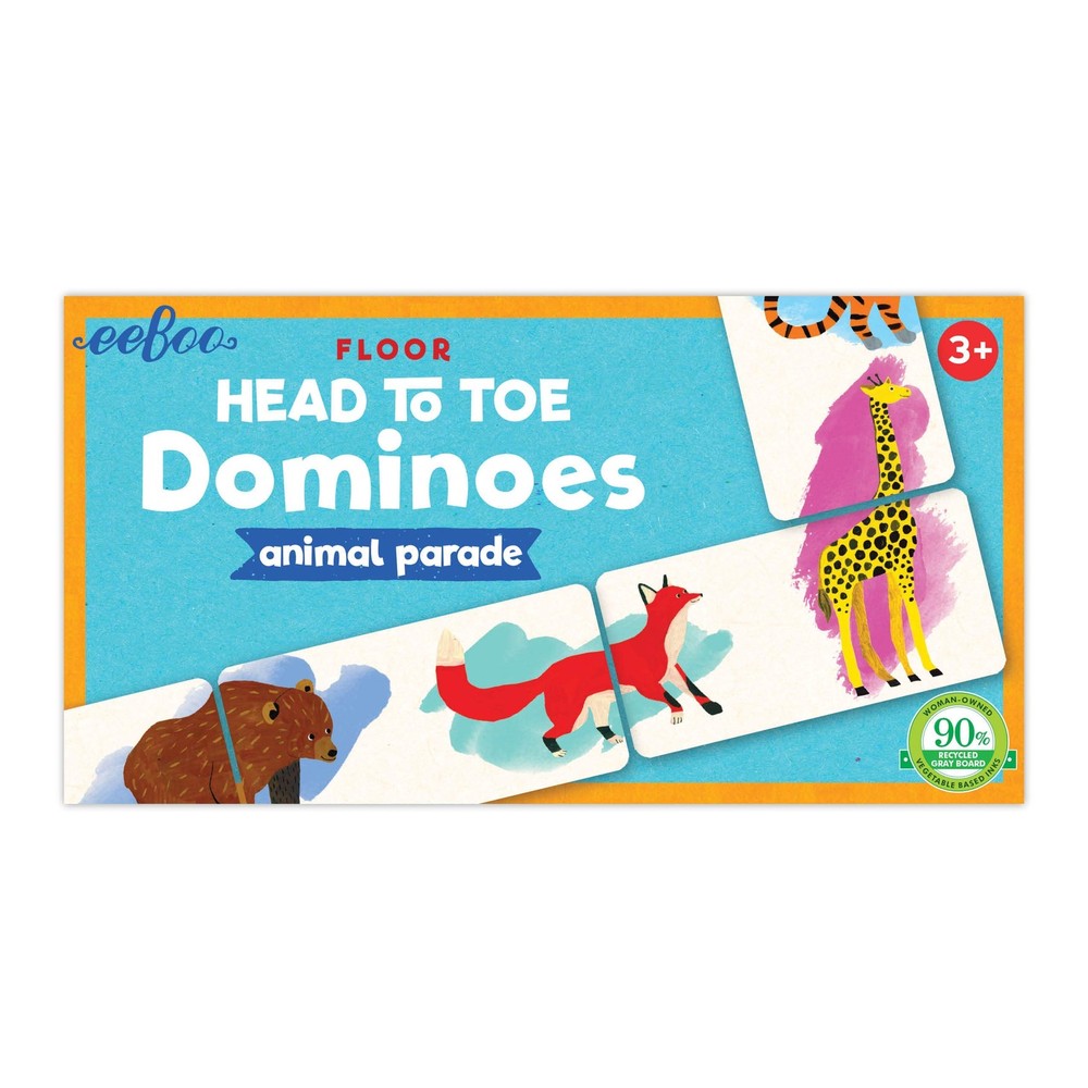 Animal Parade Head to Toe Dominoes – 28 Piece Matching Game, Colorful Animal …