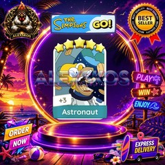 Astronaut ⭐Monopoly Go Sticker MOGO The Simpsons Go! Stickers 🌟FastDelivery