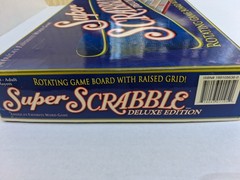 Super Scrabble Deluxe Edition 2006 Game Rotating Board Raised Grid COMPLETE