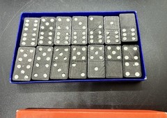 Vintage Box Of Hansen Double Six Dominoes Complete 28 Tiles Hong Kong