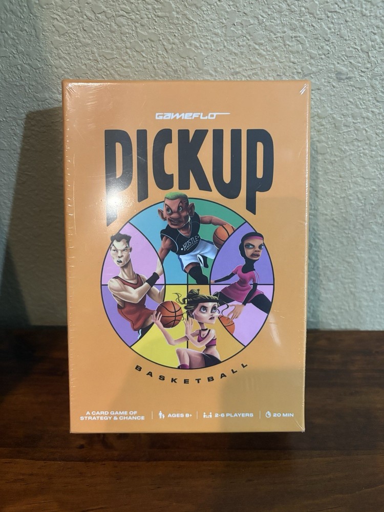 GAMEFLO PICKUP BASKETBALL CARD GAME. NEW/SEALED 2-6 PLAYERS AGES 8+ STRATEGY