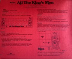 Parker Brothers ALL THE KINGS MEN COMPLETE & EXC.