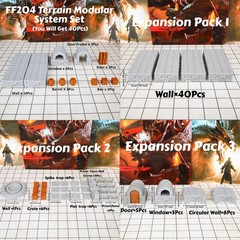 Dungeon Walls 40pcs 28mm Miniature RPG Modular Ff204-terrain System