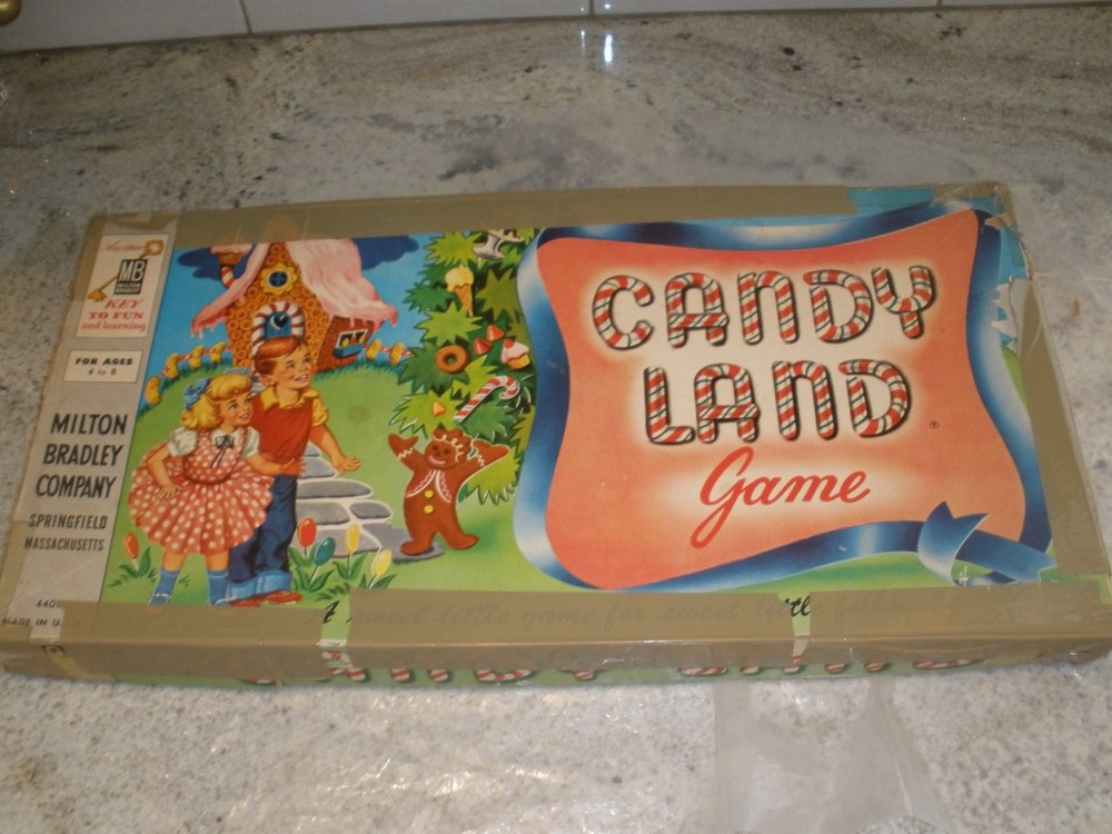 VINTAGE MILTON BRADLEY CANDY LAND BOARD GAME 1962 COMPLETE IN BOX