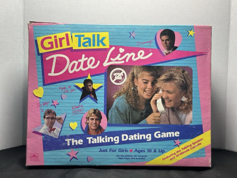 Vintage 1989 Girl Talk Dateline Game COMPLETE Golden Board Game EUC RARE
