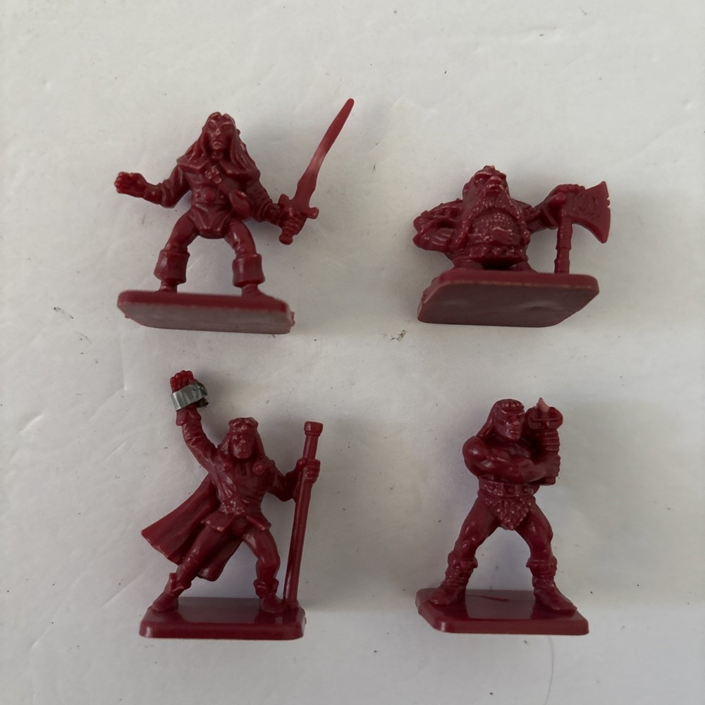 Vintage 1989 Hero Quest Board Game Heroes Hero Figure Replacement Part Set of 4