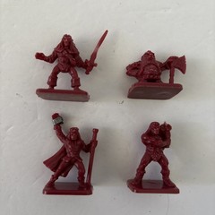 Vintage 1989 Hero Quest Board Game Heroes Hero Figure Replacement Part Set of 4