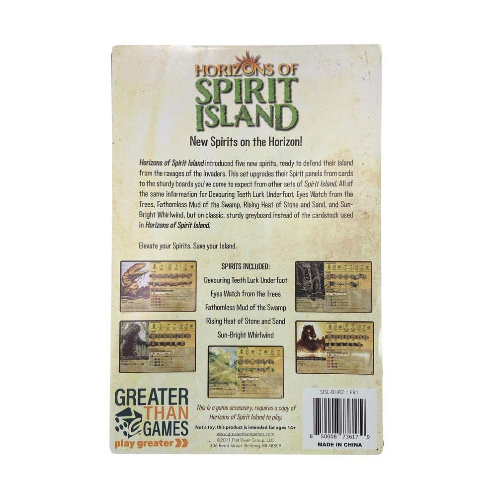 Greater Than Games Horizons of Spirit Island Punchboard Panels One Size, Grey