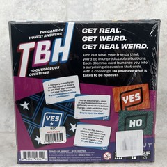 NEW TBH THE GAME OF HONEST ANSWERS TO OUTRAGEOUS QUESTIONS 3-8 PLAYERS AGES 14+