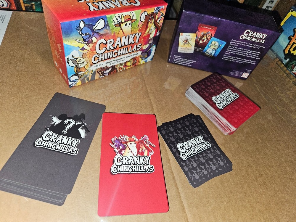 Cranky Chinchillas Card Game 2-8 Players Ages 10+ Cardboard 2021